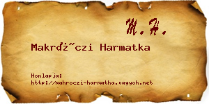 Makróczi Harmatka névjegykártya